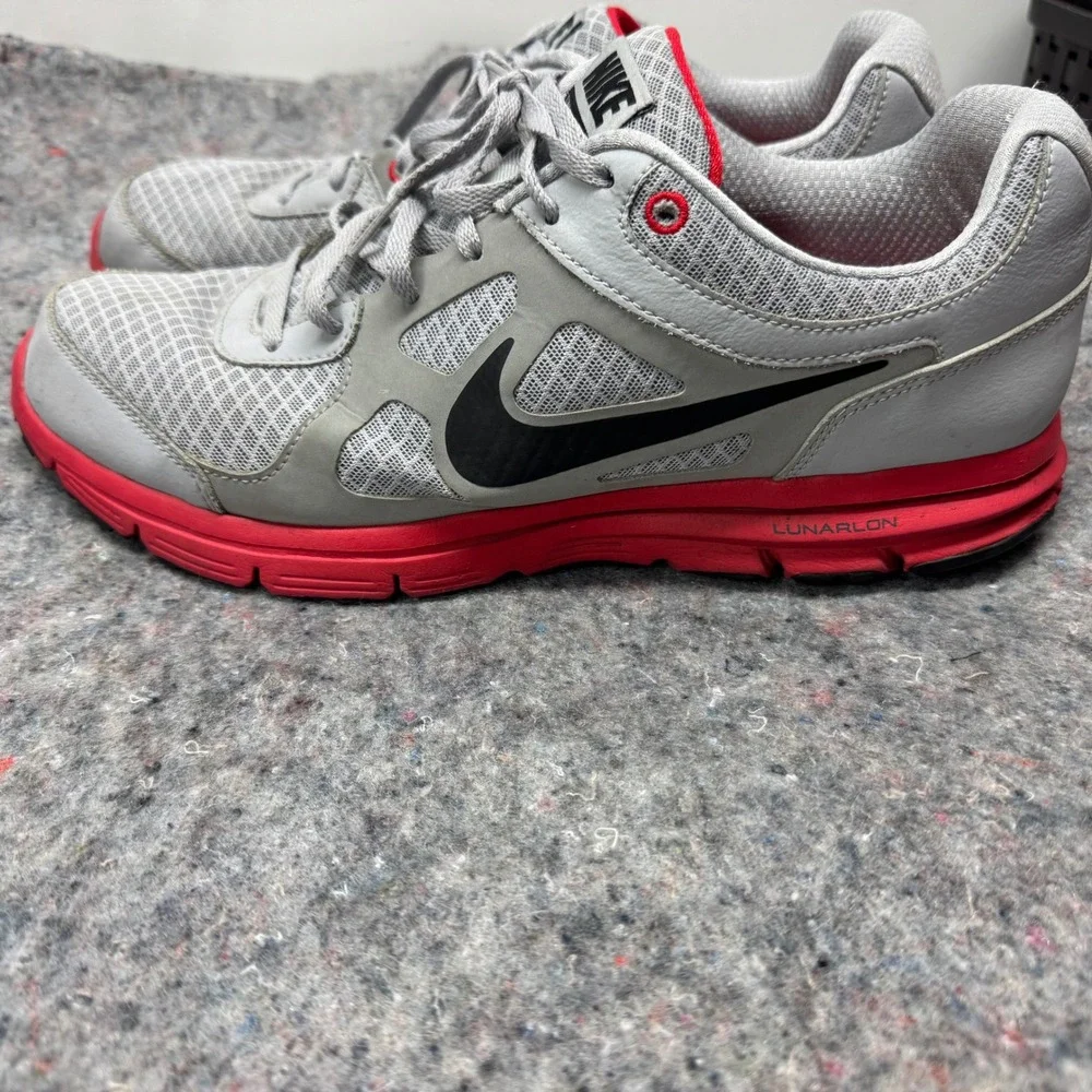 Nike Lunar Forever Mens Running Shoes Grey and Red  Size 11.5